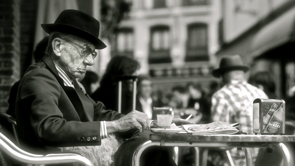 Somewhere on a terrace in Paris, France